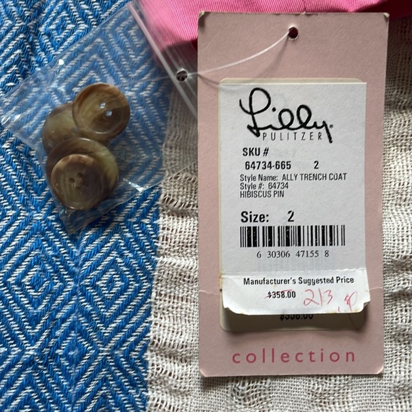 🌸pink Lilly Pulitzer trench coat 🧥 - Picture 7 of 12